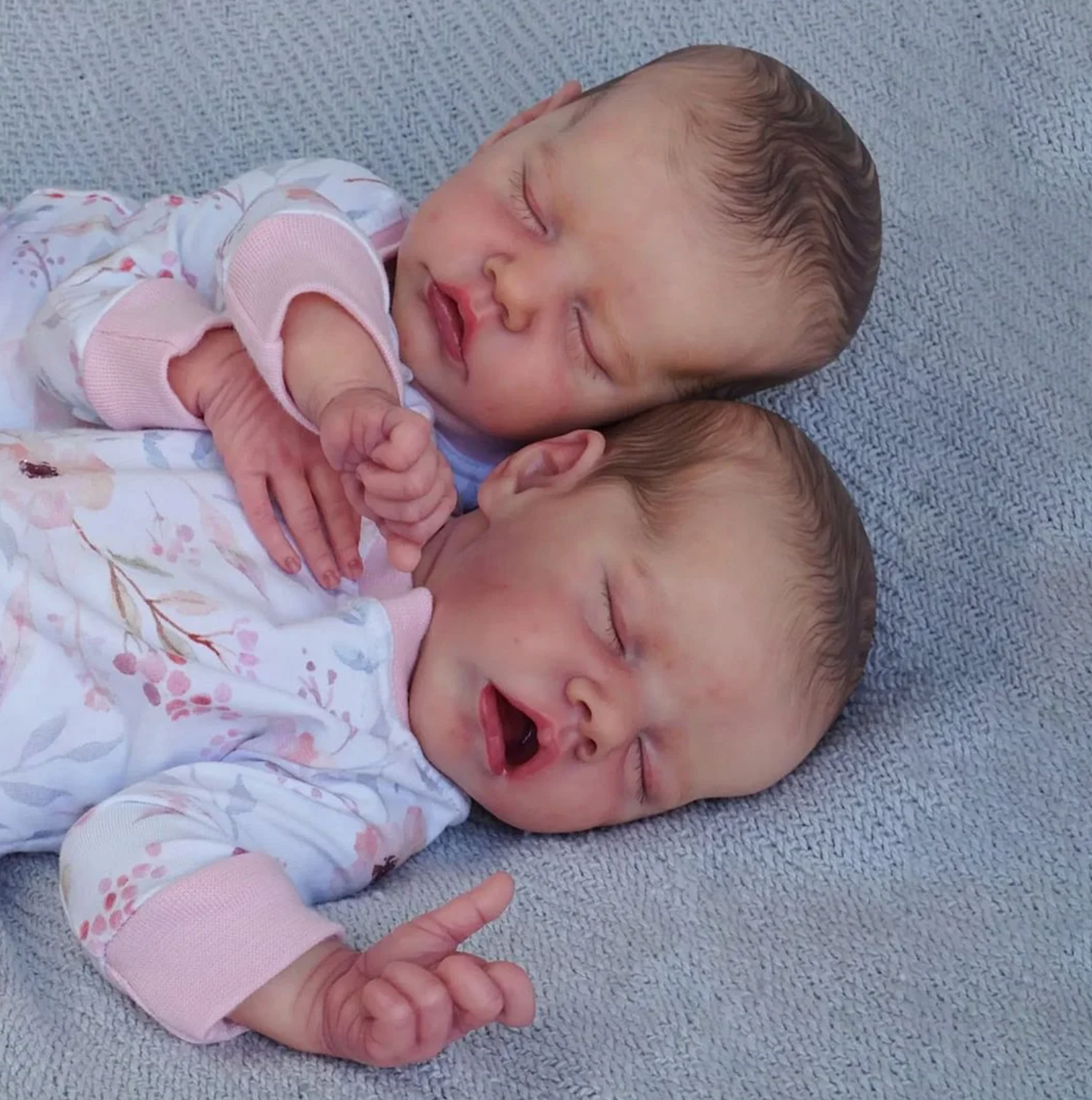 Heaven Doll 16" Inch Twins Olivia and Owen Reborn Dolls Handmade Soft Realistic